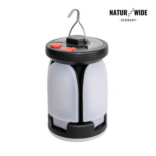 Faltbare LED Campinglampe – Wiederaufladbare Outdoor Laterne