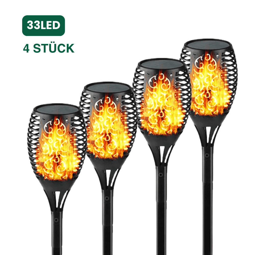 LED Solar Gartenfackel – wasserdicht & dekorativ