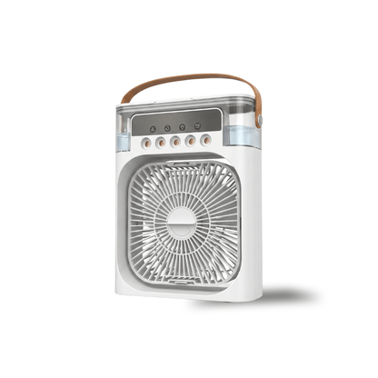 3-in-1 USB Luftkühler-Ventilator – Luftbefeuchter & 7-Farben LED-Nachtlicht