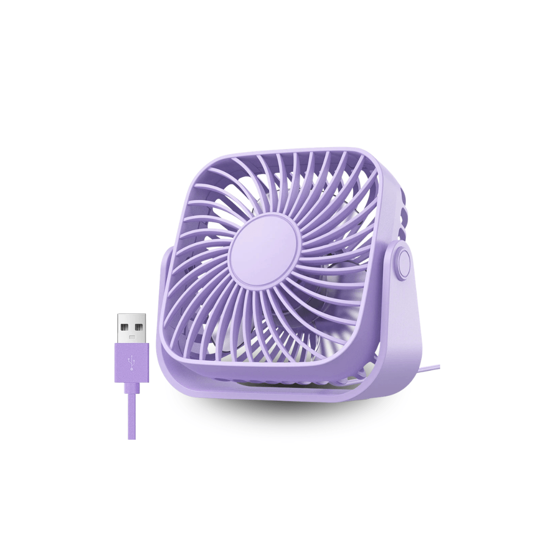USB Mini-Tischventilator – 10 cm Tragbarer 3-Stufen 360° Ventilator