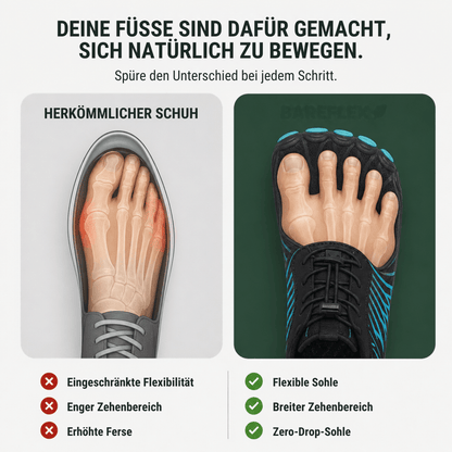 BareFlex – Barfußschuhe für gesundes Gehen, podologisch geprüft (Unisex)