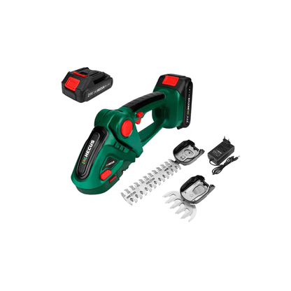 2-in-1 Akku Gras- & Strauchschere – (Verstellbar)