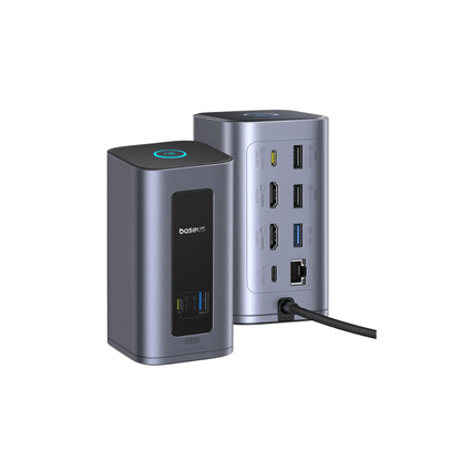 12-in-1 USB-C Hub – Doppelt 4K HDMI, 100W PD, RJ45, SD/TF