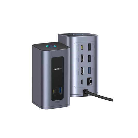 12-in-1 USB-C Hub – Doppelt 4K HDMI, 100W PD, RJ45, SD/TF