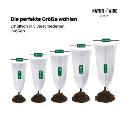 Winterschutz-Haube für Pflanzen – Frostschutz-Vlies mit Reißverschluss