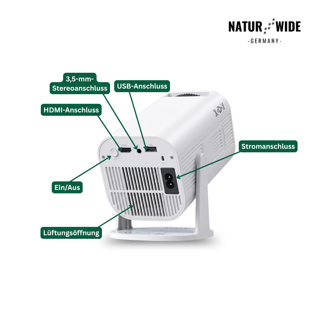 4K Smart Mini-Projektor – WiFi6 Android Heim & Outdoor