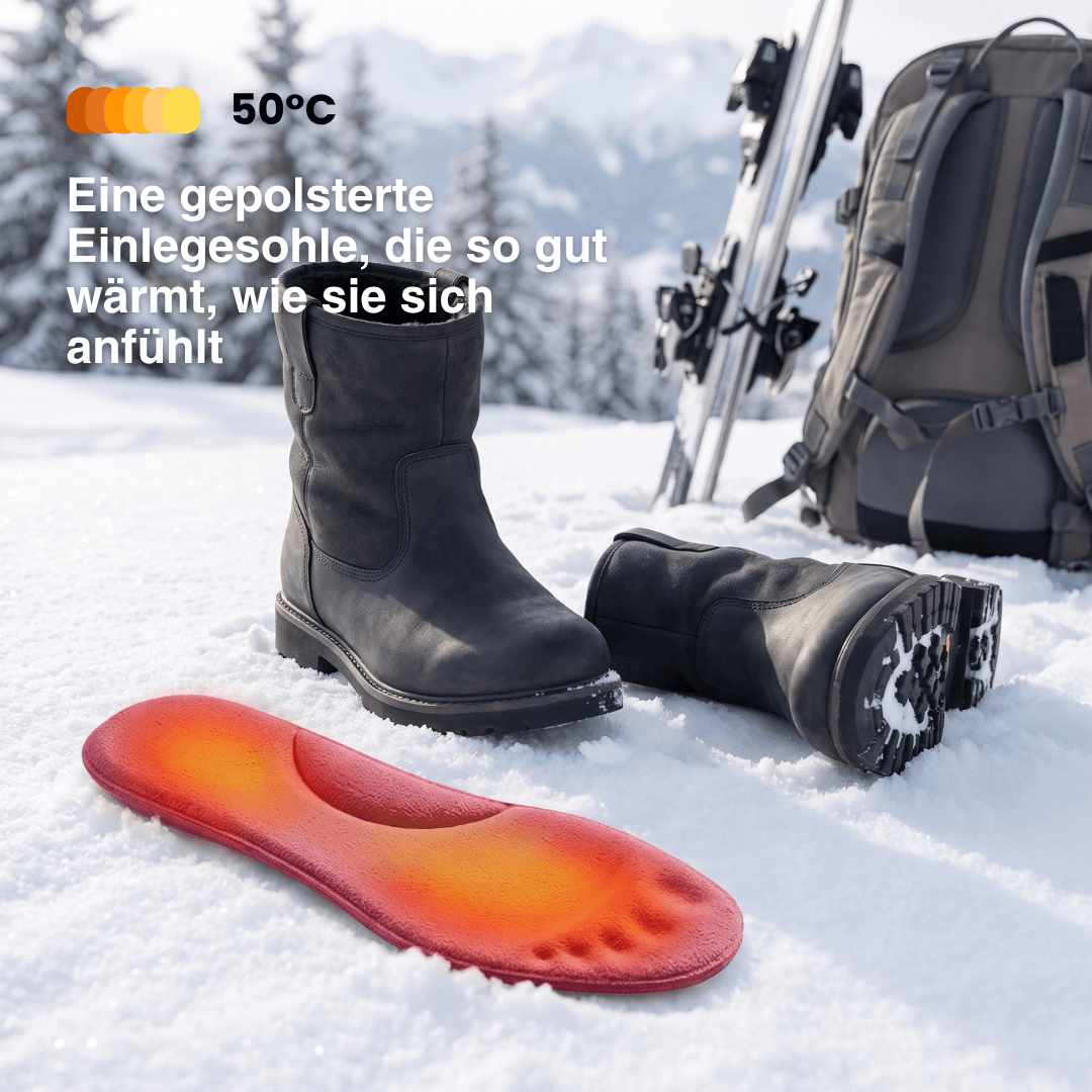 Winter Selbstheizende Thermo-Einlegesohlen – Memory Foam, Fell & extra warm