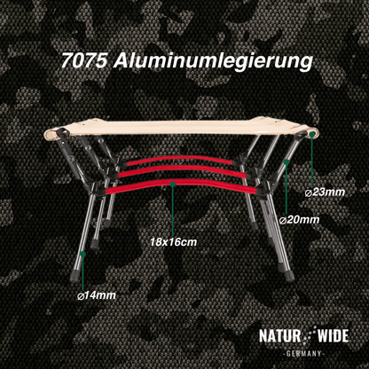 Naturwide Outdoor Feldbett – Ultraleicht & Faltbar