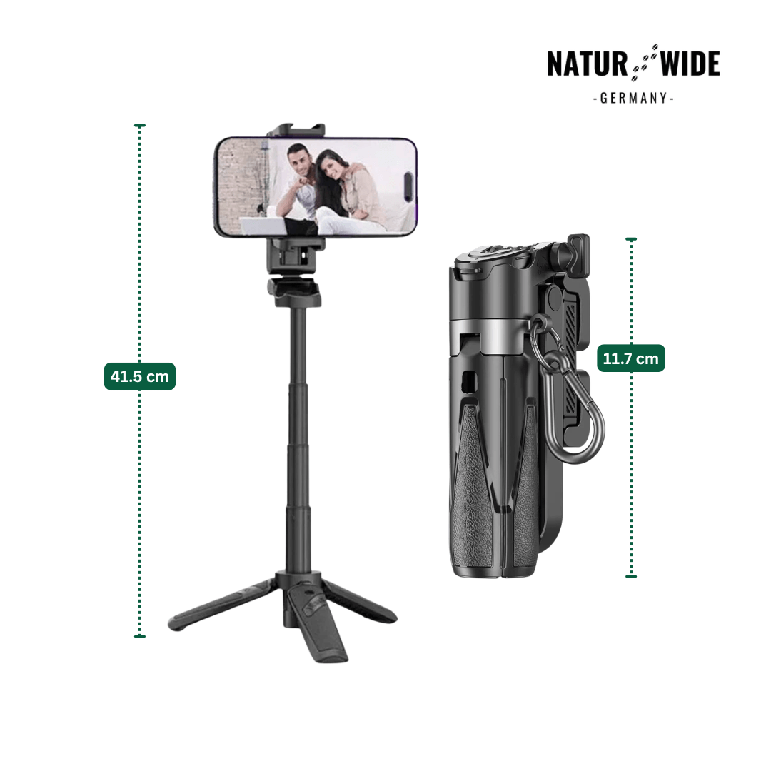 3-in-1 Mini-Stativ Selfie-Stick mit Bluetooth-Fernbedienung