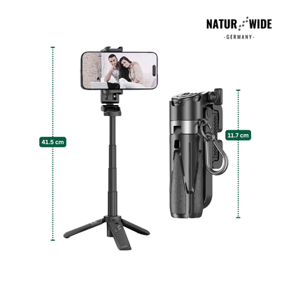 3-in-1 Mini-Stativ Selfie-Stick mit Bluetooth-Fernbedienung