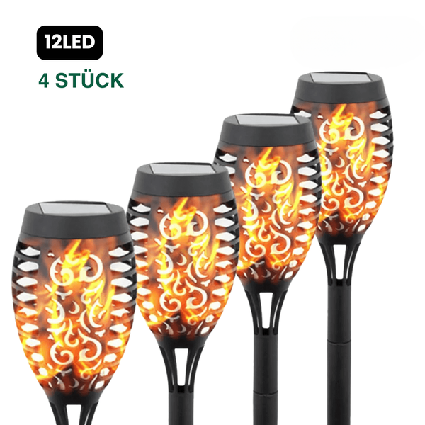 LED Solar Gartenfackel – wasserdicht & dekorativ