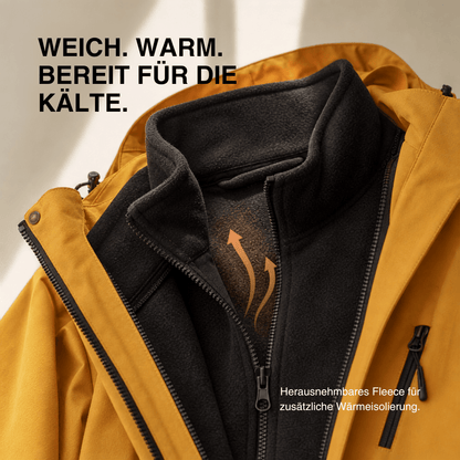 2-in-1 Ultraleichte Regenjacke & Fleecejacke für Frauen – Wind & wasserdicht