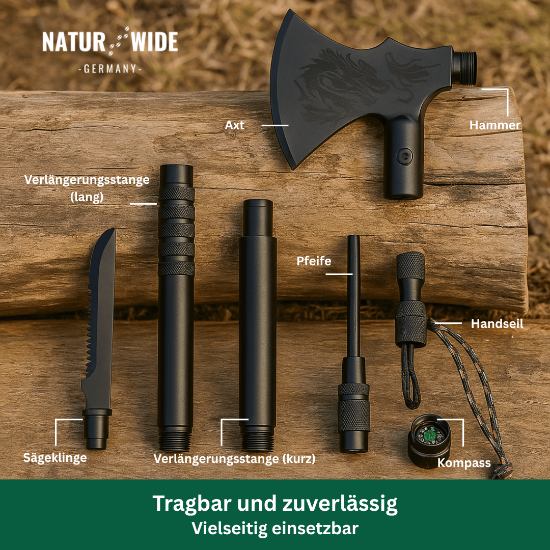 camping axt Vielseitige Tactical Axt – Dein ultimatives Outdoor-Tool – Lunea