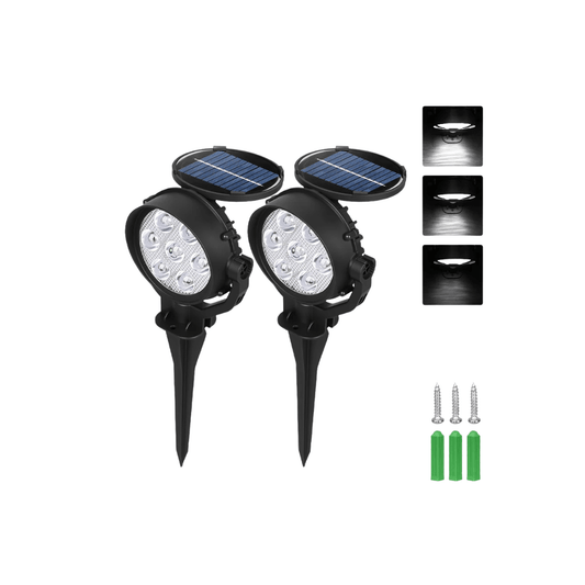 Solar Gartenstrahler LED – RGB & Weiß, IP65 & Verstellbar (2-in-1)