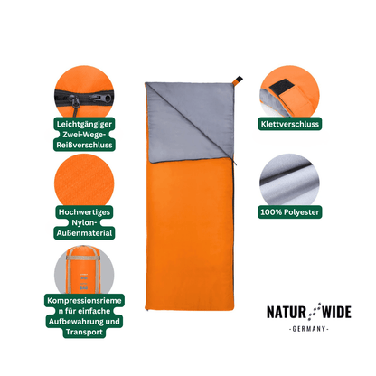 Ultraleichter Envelope-Schlafsack – 3-Jahreszeiten Camping & Reisen