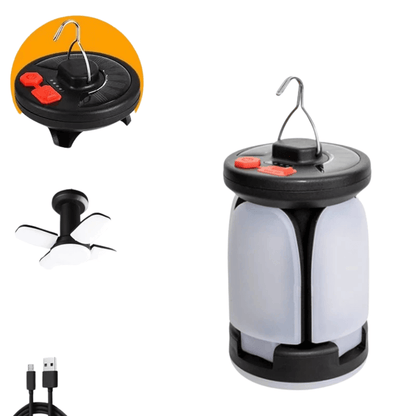 Faltbare LED Campinglampe – Wiederaufladbare Outdoor Laterne