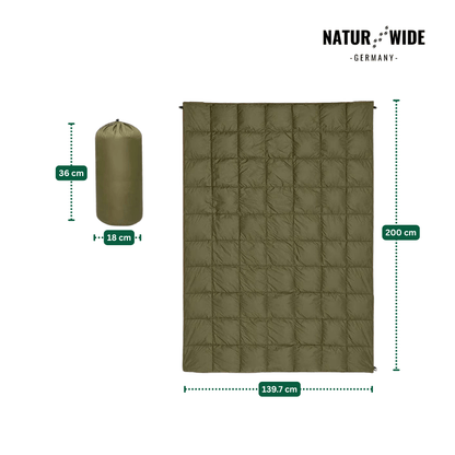 Ultraleichte Wasserdichte Campingdecke Poncho – Tragbare Steppdecke
