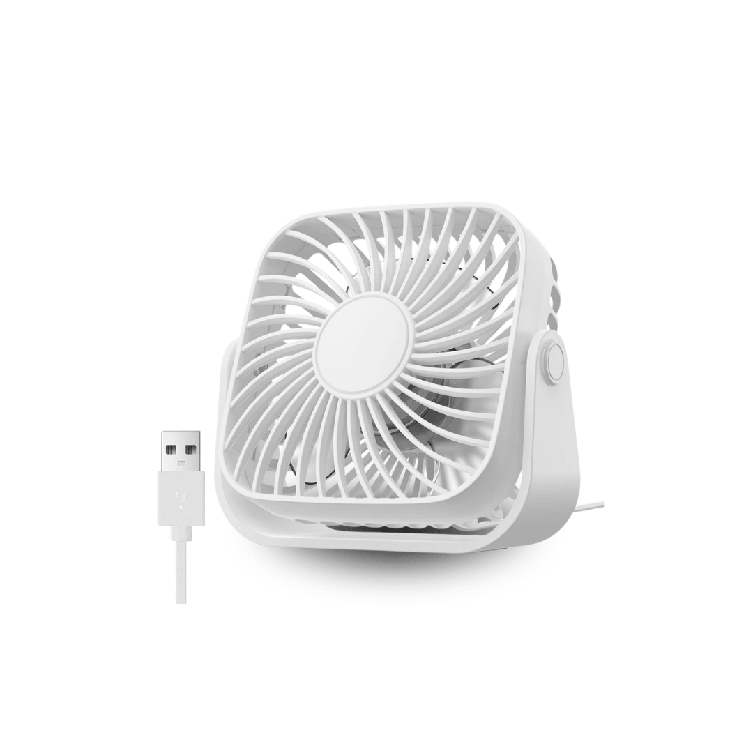 USB Mini-Tischventilator – 10 cm Tragbarer 3-Stufen 360° Ventilator