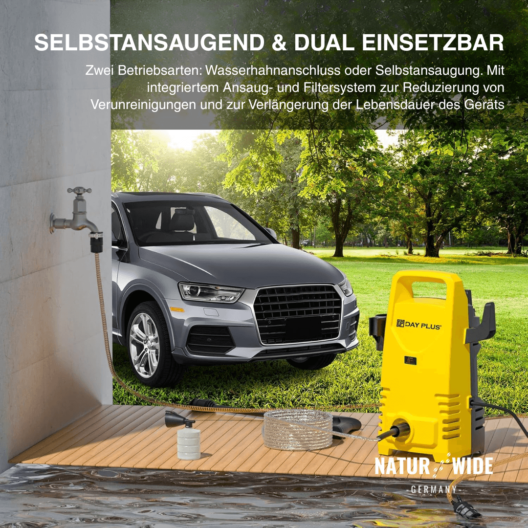 900W Elektrischer Hochdruckreiniger – 7m Schlauch, Einstellbare Düse
