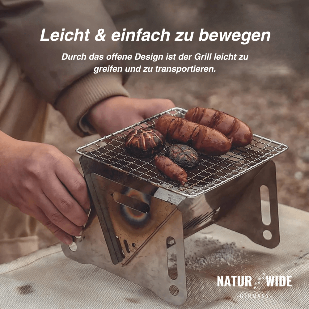 Klappbarer Edelstahl-BBQ-Grill