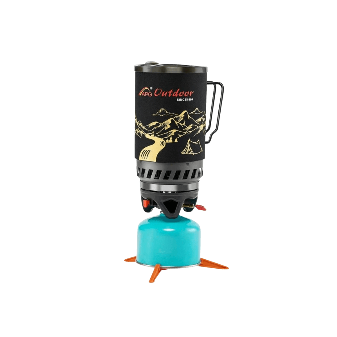 Tragbares 1400ml Camping-Kochsystem mit Gaskocher