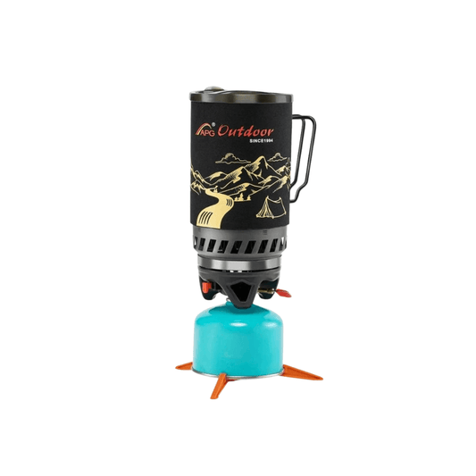 Tragbares 1400ml Camping-Kochsystem mit Gaskocher