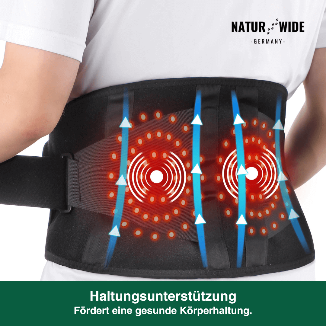 Rücken-Massagegürtel – Wärme, Vibration & Rotlichttherapie