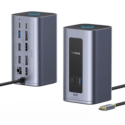 12-in-1 USB-C Hub – Doppelt 4K HDMI, 100W PD, RJ45, SD/TF