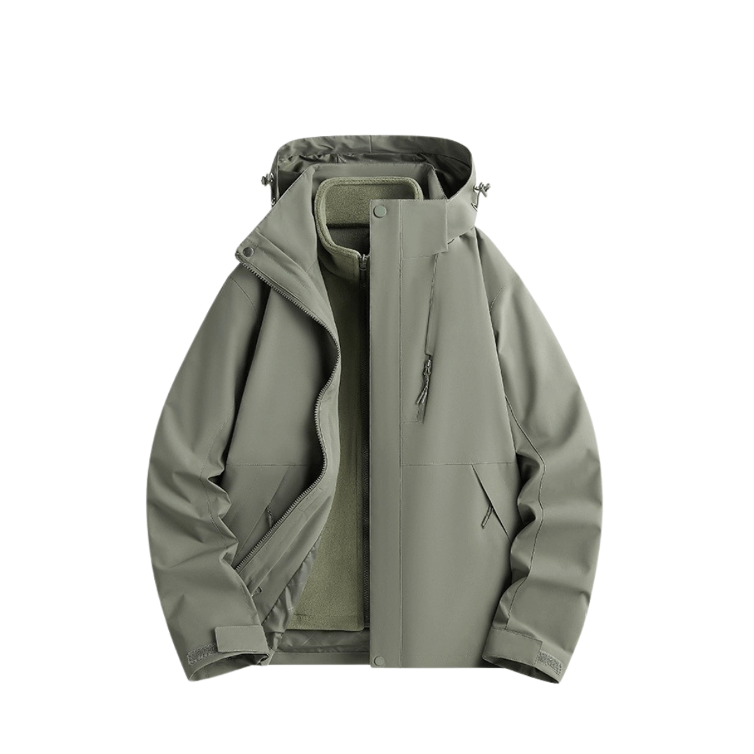 2-in-1 Ultraleichte Regenjacke & Fleecejacke für Frauen – Wind & wasserdicht