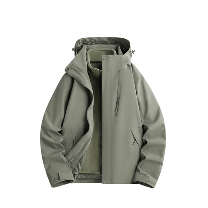 2-in-1 Ultraleichte Regenjacke & Fleecejacke für Frauen – Wind & wasserdicht