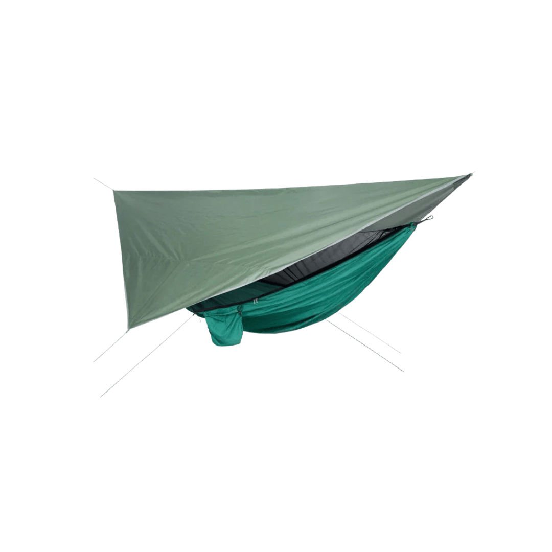 Camping-Hängematte mit Moskitonetz, Regenschutz-Tarp & Tasche