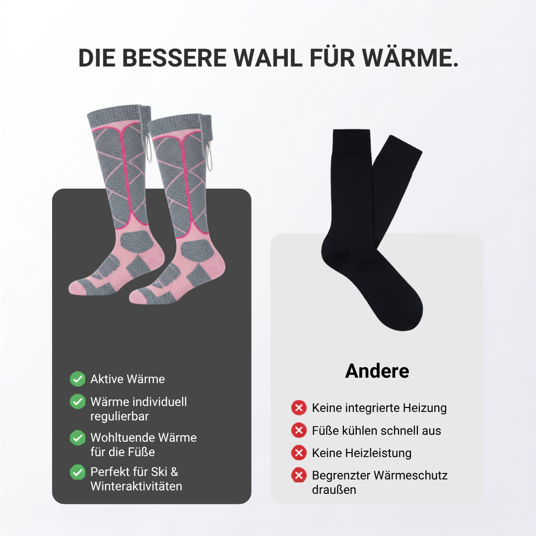 Beheizte Socken – Perfekt für Ski, Outdoor & Winter