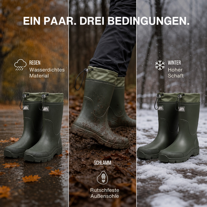 Wasserdichte Outdoor Gummistiefel unisex – Rutschfest, robust & langlebig