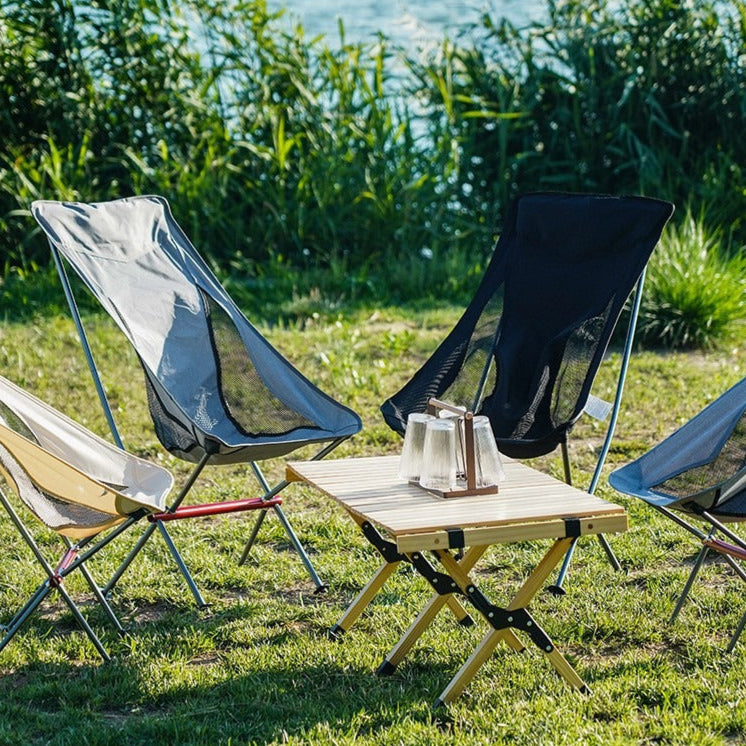 Leichter Campingstuhl, hohe Lehne, 1,3 kg – Naturwide