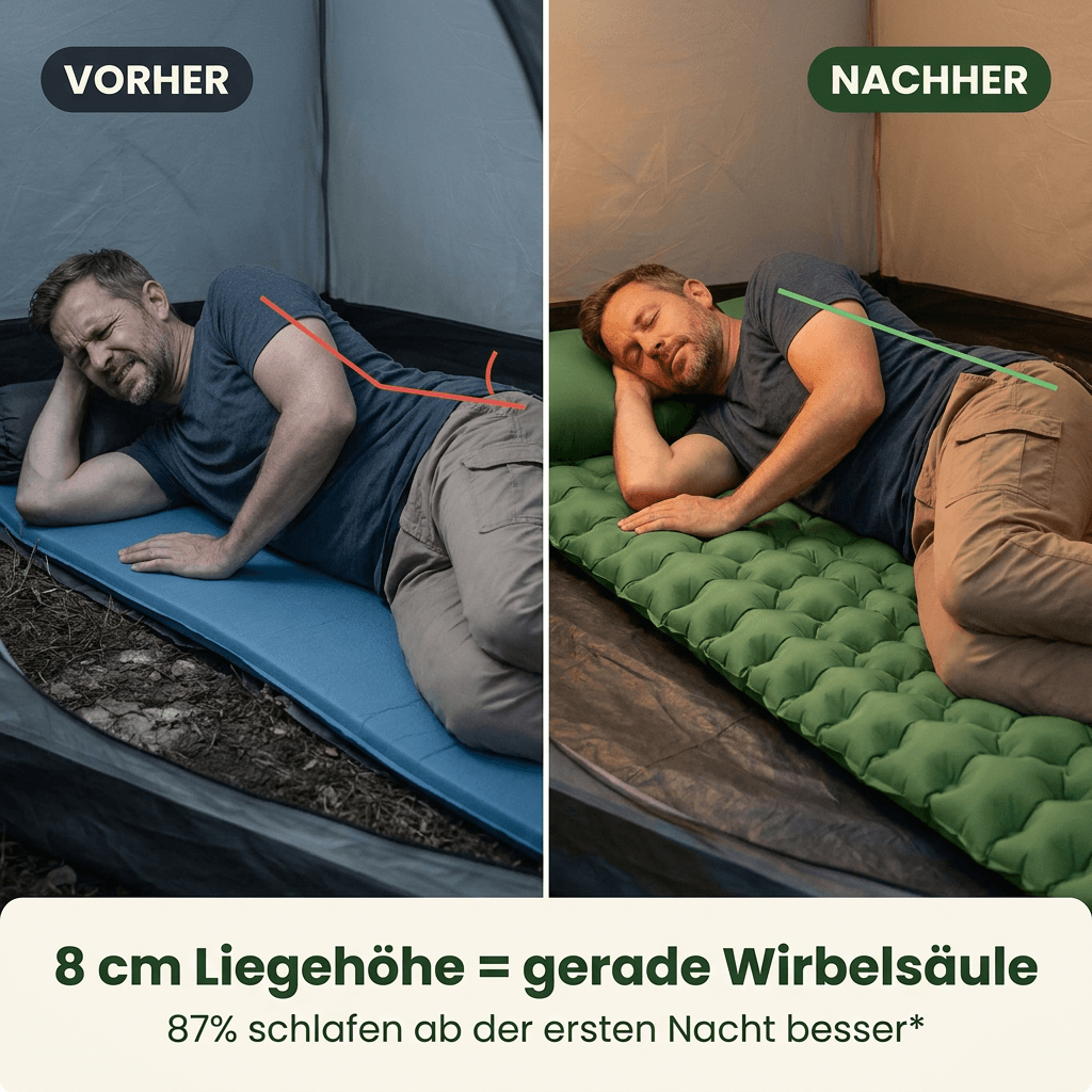Ultraleichte & kompakte Isomatte - perfekt für unterwegs & Abenteuer