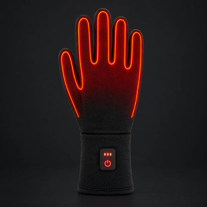 Heizdraht im Handschuh: über den Handrücken und entlang aller fünf Finger