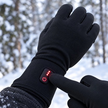 Knopf am Handgelenk mit drei LEDs für die Heizstufe