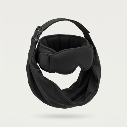 Snoozle Reise-Schlafset 3-in-1: Kissenband mit Augenmaske, Gurt und Arm-Schlinge